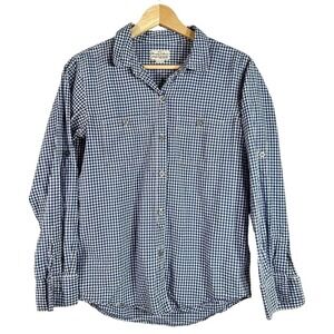 NYC Broadway & Broom Women's Shirts Gingham 100% Cotton Gingham Button Size‎ XS